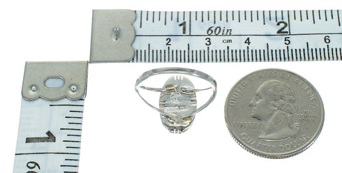 Southwestern Magenta Turquoise And Genuine Sterling Silver Ring Size 5-1/2 YX89469